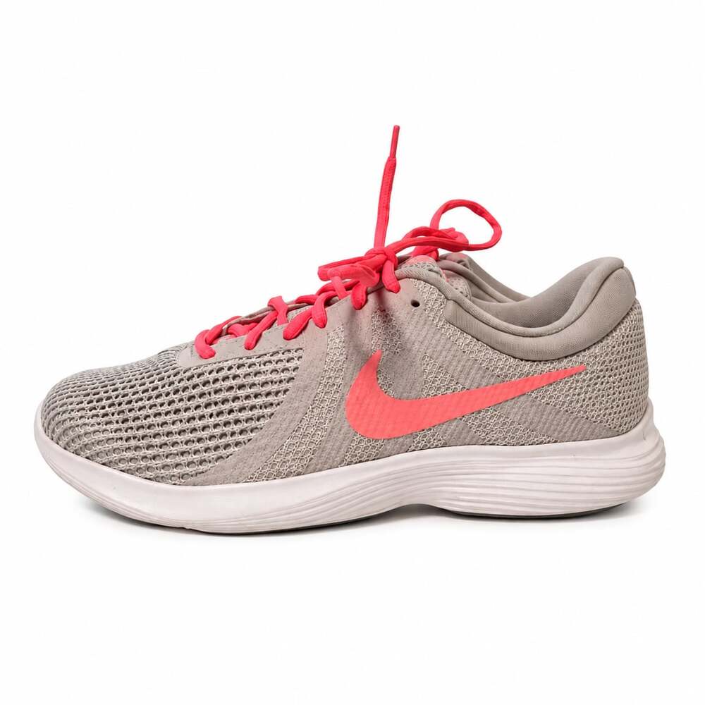 Nike Revolution 4 Women’s 7 Wide Running Shoes Gray Pink Athletic Sneakers